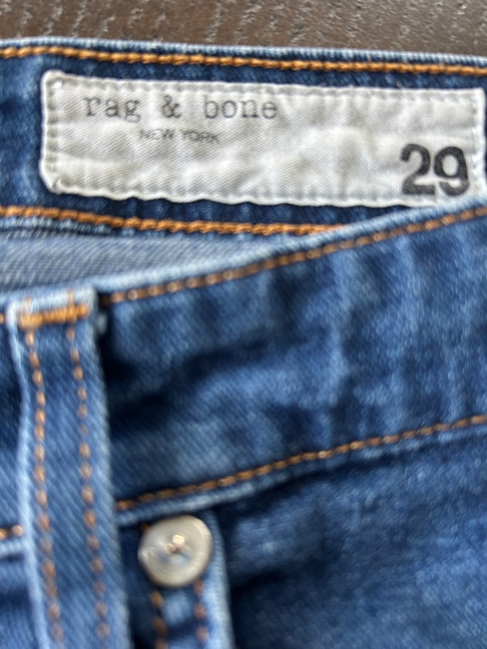 rag & bone Straight Leg Jeans in Medium Blue Wash, 29 Medium - Picture 3 of 13
